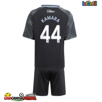 Camisa de Futebol Aston Villa Boubacar Kamara #44 Equipamento Secundário Infantil 2025-26 Manga Curta (+ Calças curtas)